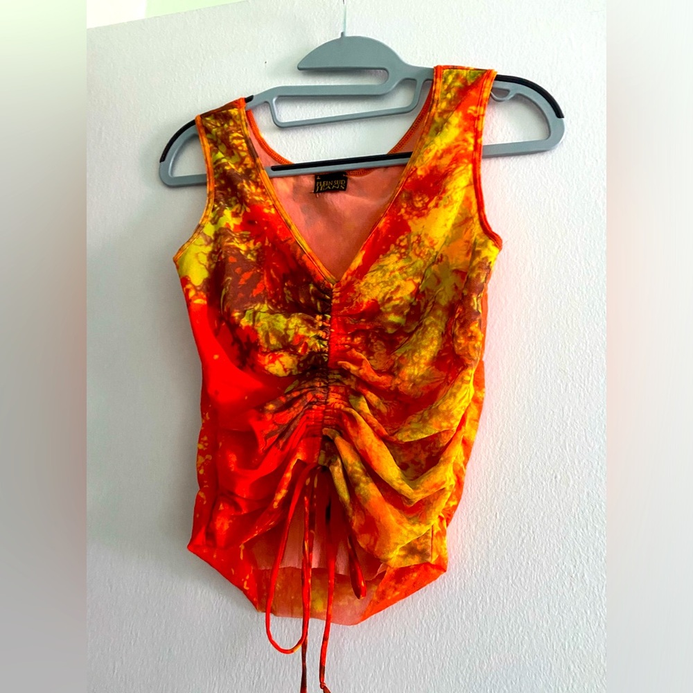PLEIN SUD JEANS MESH TOP, SIZE S/M